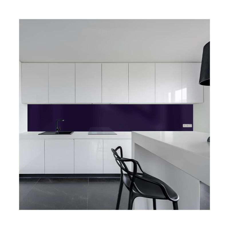 Keuken achterwand van samengesteld aluminium, spatbescherming keuken, 3 mm dik, nachtblauw, 50 x 200 cm